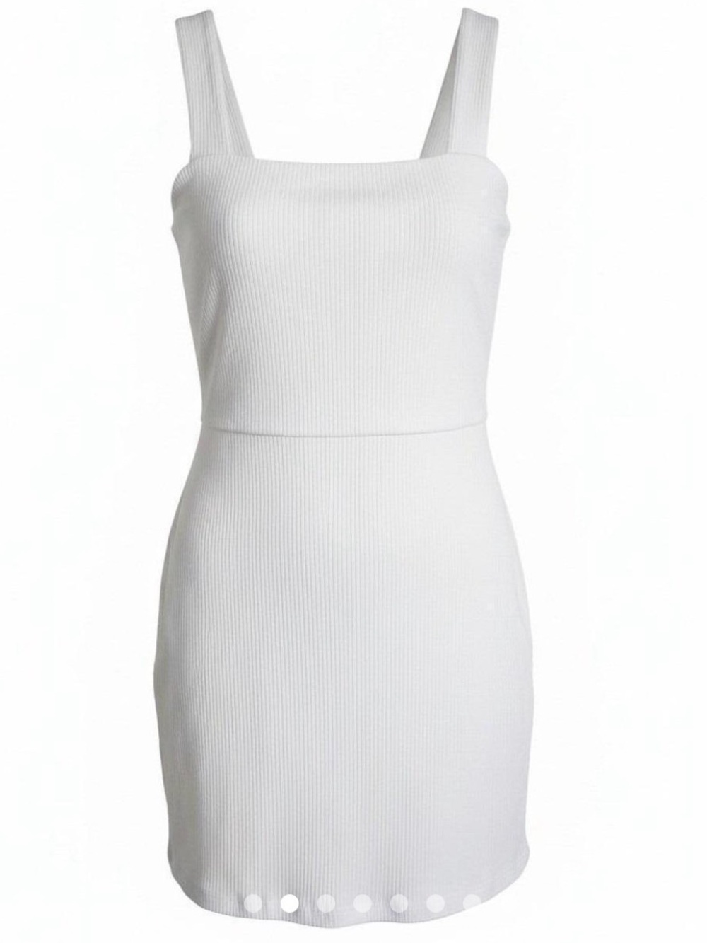 BNNW PINK Victoria's Secret White Ribbed Square-Neck Mini skort dress